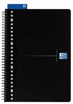 Oxford Schrift Smart Black & Original Blue ft 14,8 x 21 cm (A5), geruit 5 mm, zwart