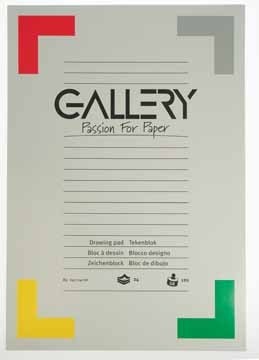Gallery tekenblok 120 g/mÂ², houtvrij papier, 24 blad, ft 29,7 x 42 cm (A3)