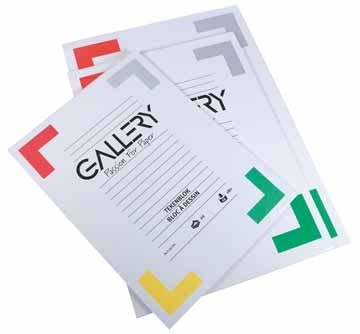 Gallery tekenblok 190 g/mÂ², extra zwaar houtvrij papier, 20 blad, ft 24 x 32 cm