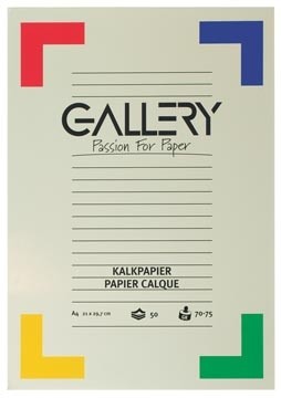 Gallery kalkpapier ft 21 x 29,7 cm (A4), blok van 50 blad