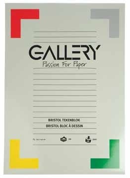 Gallery tekenblok 200 g/mÂ², bristol, 20 blad, ft 29,7 x 42 cm (A3)