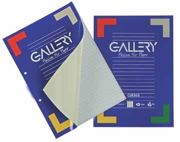 Gallery cursusblok gelijnd, papier van 80 g/mÂ²