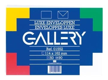 Enveloppen LUXE wit, gegomd, zonder venster 114x162 PAK50