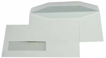 Enveloppen Gallery ft 110 x 220 mm (DL) gegomd, met venster links (ft 30 x 100 mm)