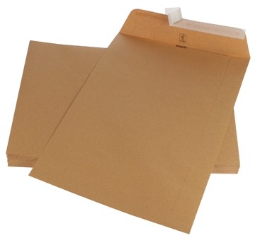 Gallery Bruine kraft zak-enveloppen ft 250 x 350 mm, strip