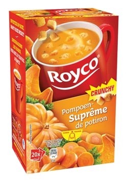 Royco Minute Soup pompoensuprême + korstjes