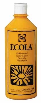 Talens Plakkaatverf Ecola flacon van 1.000 ml, geel