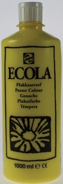 Talens Plakkaatverf Ecola flacon van 1000 ml, citroengeel