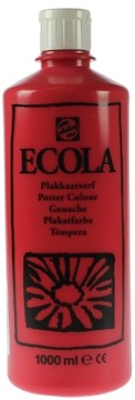 Talens Plakkaatverf Ecola flacon van 1000 ml, scharlakenrood