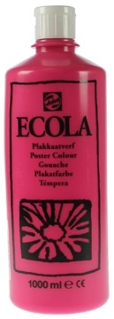 Talens Plakkaatverf Ecola flacon van 1000 ml, tyrisch roze (magenta)