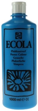 Talens Plakkaatverf Ecola flacon van 1000 ml, lichtblauw