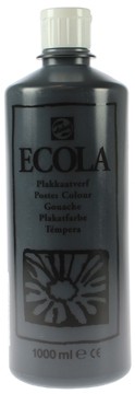 Talens Plakkaatverf Ecola flacon van 1000 ml, zwart
