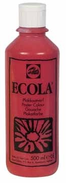 Talens Plakkaatverf Ecola flacon van 500 ml, karmijnrood