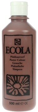 Talens Plakkaatverf Ecola flacon van 500 ml, bruin