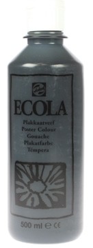 Talens Plakkaatverf Ecola flacon van 500 ml, zwart