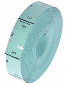Ticketrollen blauw