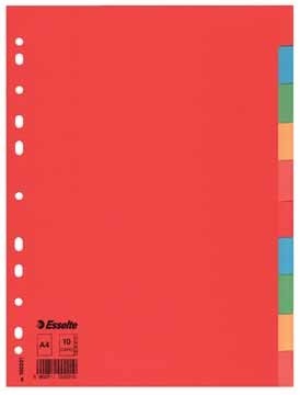 Esselte tabbladen Economy 10 gekleurde tabs PAK10