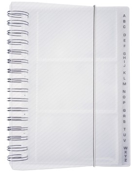 Elba visitekaartenmap geschikt voor 120 visitekaarten, tr ansparant