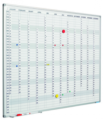 Planbord Softline Profiel - Verticaal Jaar (incl. magn. stroken)