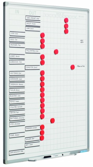 Presentiebord Softline IN/OUT