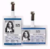 Badge Naamkaartjes Self Laminating Clip on Pak25