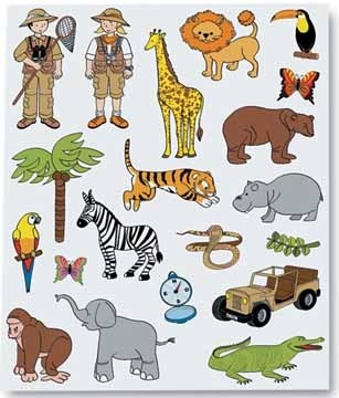 Apli themastickers jungle, 66 etiketten