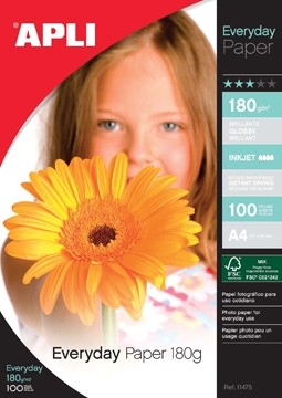 Apli Fotopapier Everyday ft 21 x 29,7 cm (A4), pak van 100 blad