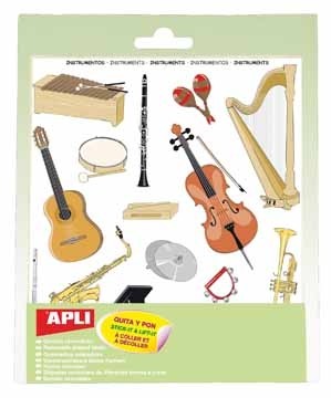 Apli themastickers instrumenten, 51 etiketten
