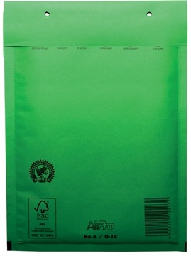 Luchtkussenenveloppen 180x265 mm, doos van 100 stuks, groen