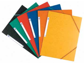 Elba elastomap Top File Assorti Tradition: blauw, oranje, geel, zwart, rood en groen PAK50