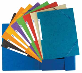 Elba elastomap Top File Assorti Style: lichtblauw, zwart, paars, lichtgroen, grijs, rood, blauw, oranje PAK50