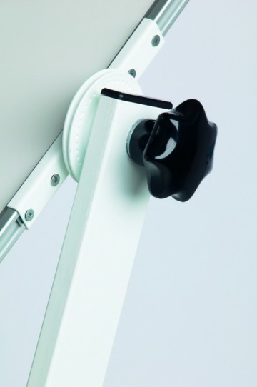 Kantelborden dubbelzijdig wit Alu profiel