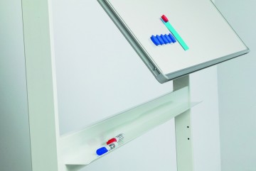 Kantelborden dubbelzijdig wit Alu profiel