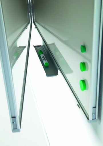 Drievlaks whiteboard emaille staal Smit Visual