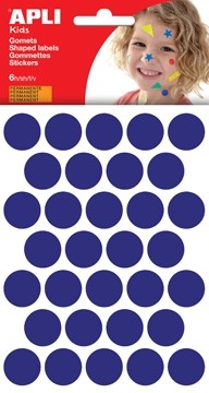 Apli Stickers cirkels, blauw, diameter: 20 mm, 192 stuks