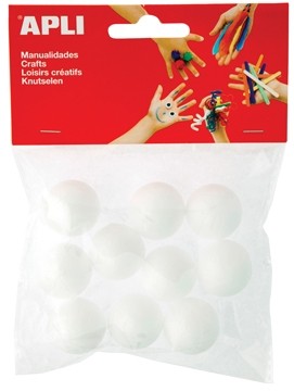 Apli piepschuim bal diameter 25mm 10 stuks