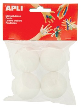 Apli piepschuim bal diameter 45 mm 4 stuks