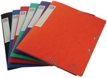 Exacompta Elastobox Cartobox rug van 4 cm, geassorteerde kleuren: groen, blauw, geel, rood, paars, zwa...