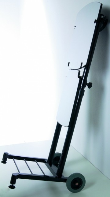 Projectorwagen Masterstand, zwart, 2 bladen grijs