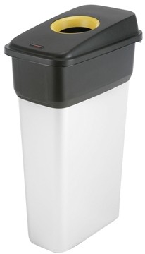 Vileda afvalbak Open deksel blik geel, 70 l