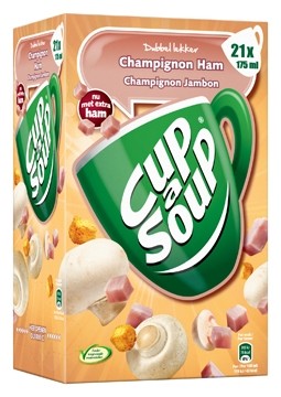 Cup a soup champignons + hesp doos met 21 zakjes van 175 g