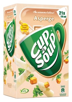 Cup a soup asperge + croutons pak van 21 zakjes van 175 ml