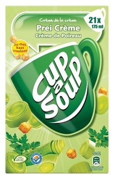 Cup a soup prei crème + croutons pak van 21 zakjes van 175 ml