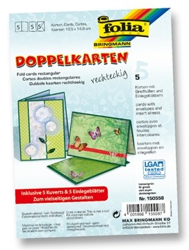 Folia Wenskaarten ft 10,5 x 15 cm, groen