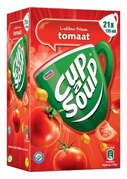 Cup a soup tomaten + croutons doos met 21 zakjes van 175 g