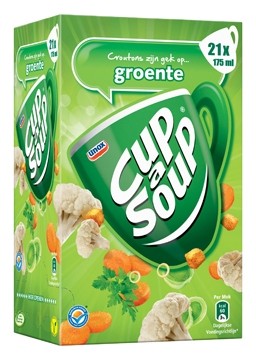 Cup a soup groenten + croutons doos met 21 zakjes van 175 g