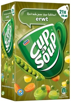 Cup a soup erwten doos met 21 zakjes van 175 g