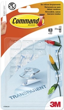 Command 20 extra kleine transparante haakjes + 24 strips