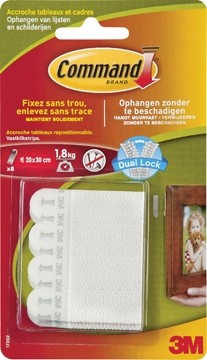 3M Command kleine vastklikstrips voor lichte lijsten, 8 strips