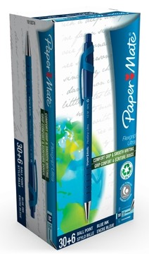 Papermate Flexgrip Ultra retractable medium blauw 30+6